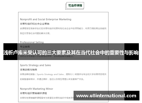 浅析卢库米受认可的三大要素及其在当代社会中的重要性与影响
